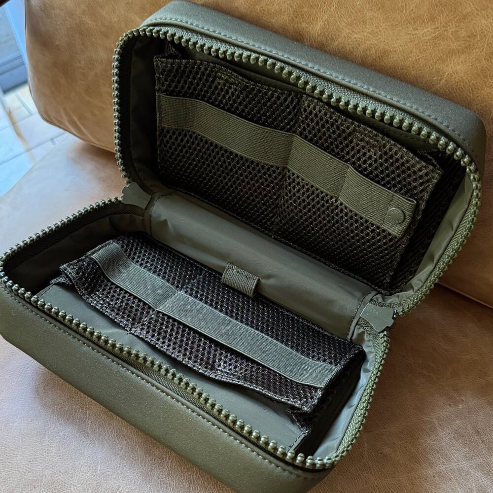 Dagne Dover Arlo Olive Green Tech Organizer Travel Pouch - Picture 2 of 6